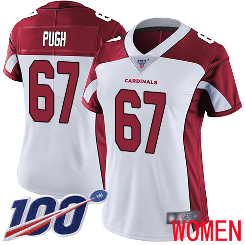 Arizona Cardinals Limited White Women Justin Pugh Road Jersey NFL Football #67 100th Season Vapor Untouchable->women nfl jersey->Women Jersey